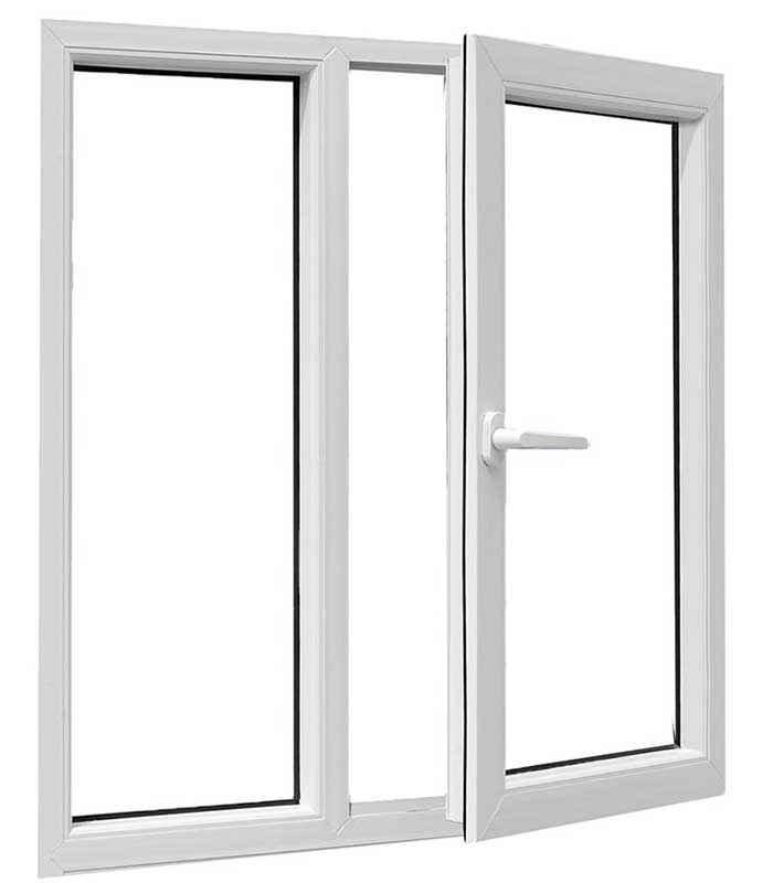 پنجره upvc تک حالته