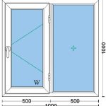 قیمت پنجره دوجداره upvc با شیشه ۴و۴ ساده