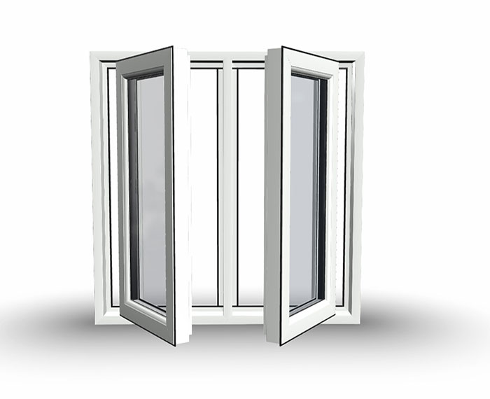 پنجره upvc نیم در